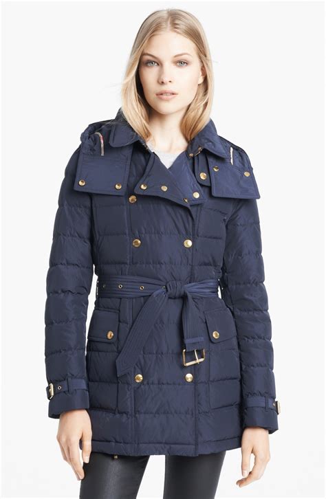 burberry jacket blue label|burberry brit winter down jacket.